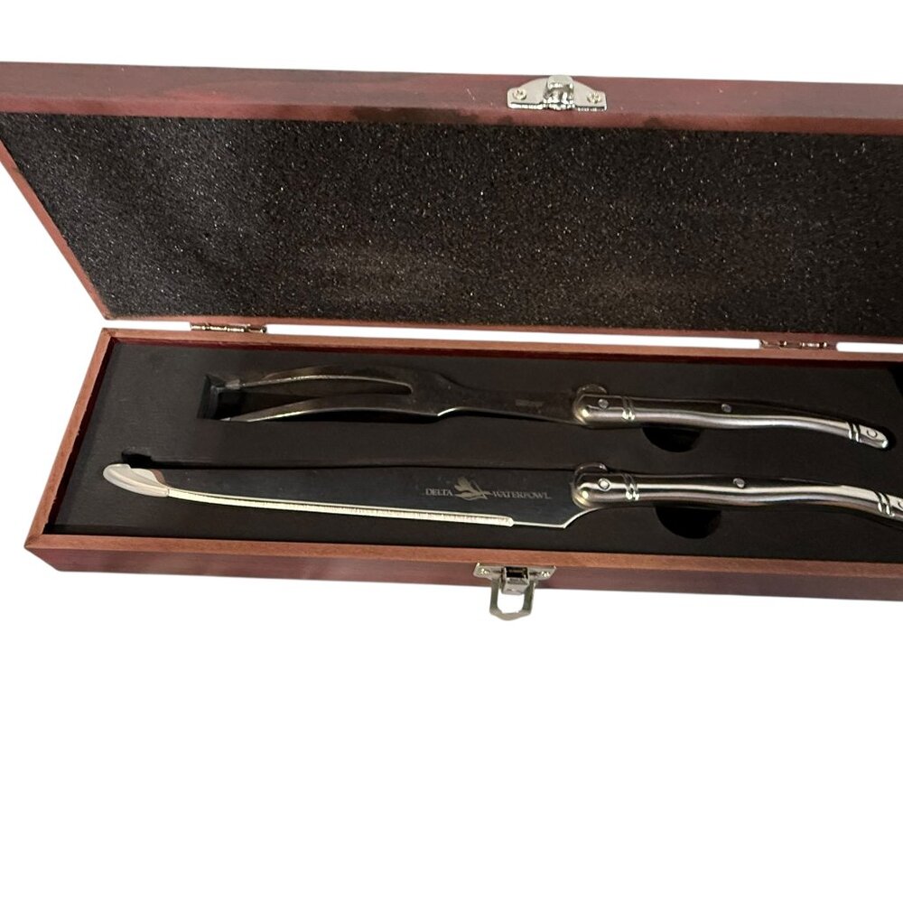NIB Delta Waterfowl Slitzer Germany 2pc European-Style Carving Set w/ Box